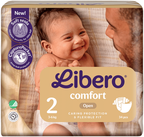 Libero Comfort 粘贴式纸尿裤 2号 34片 3-6kg