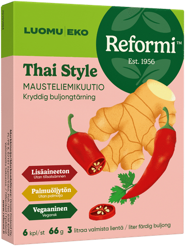 Reformi Luomu mausteliemikuutio thai style 66g 6kpl