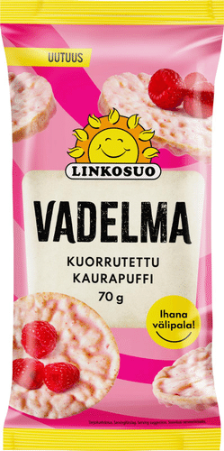 Linkosuo kuorrutettu kaurapuffi vadelma 70g｜Linkosuo 涂层燕麦泡芙 覆盆子 70g
