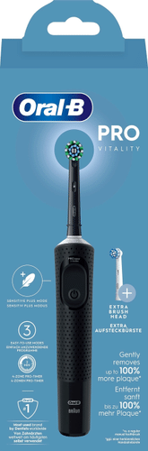 Oral-B Vitality Pro Black 电动牙刷，采用Braun技术，含2个替换刷头