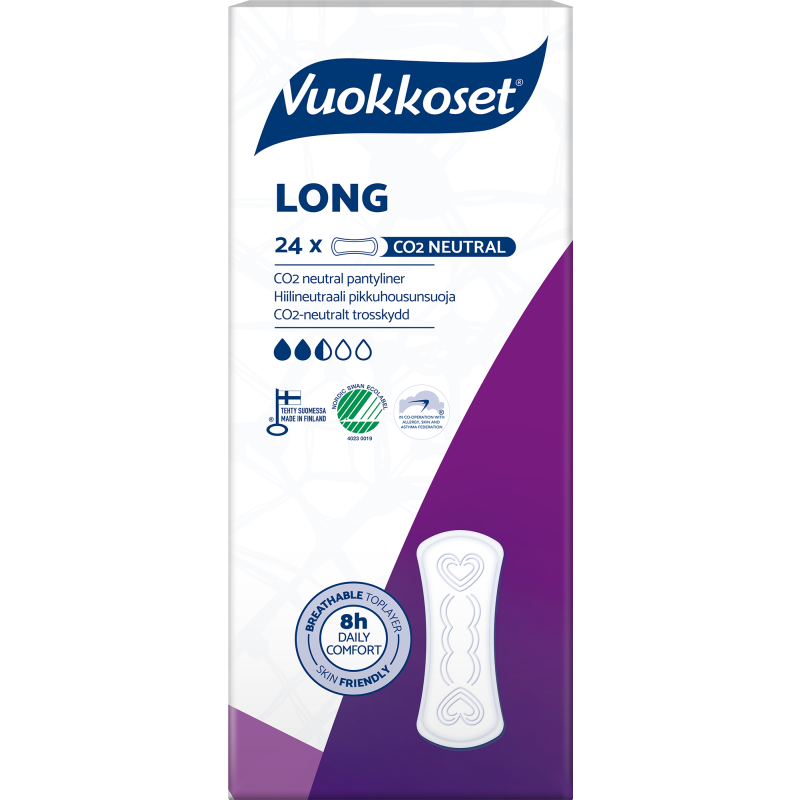芬兰Vuokkoset加长款卫生巾 护垫 24片