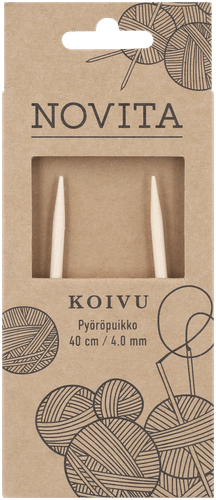 Novita 环形针 桦木 40厘米 4.0mm