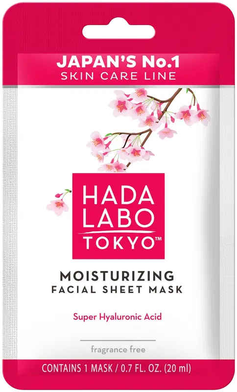 Hada Labo 保湿面膜贴片 20ml｜HADA LABO Moisturizing Facial Sheet Mask kasvonaamio 20ml