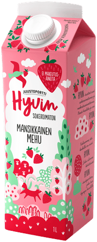 Juustoportti Hyvin mehu 1 l mansikkainen｜Juustoportti Hyvin 果汁 1 升 草莓