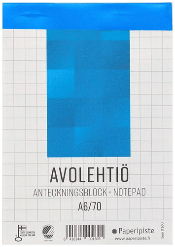 Paperipiste avolehtiö A6/70