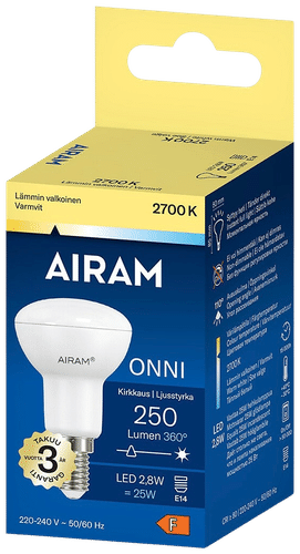 Airam LED R50 827 250lm E14 110度 不透明