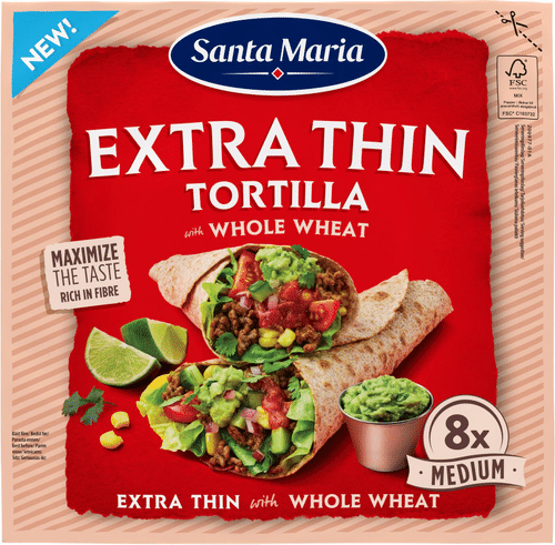 Santa Maria 超薄全麦玉米饼 240g｜Santa Maria Tortilla Extra Thin Whole Wheat 240g