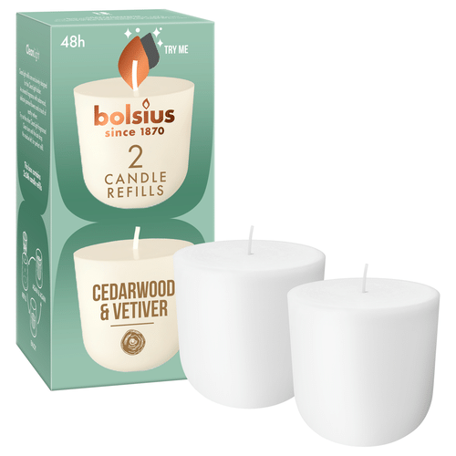 Bolsius CleanLight补充装 – 雪松与香根草｜Bolsius – CleanLight-täyttöpakkaus – Cedarwood & Vetiver