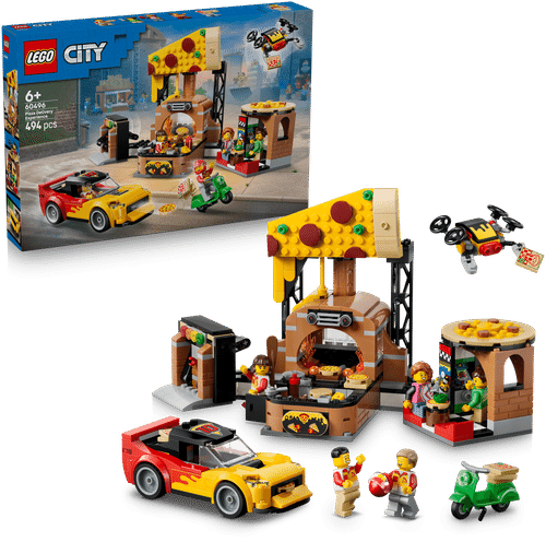 LEGO My City 乐高®我的城市 60496 披萨餐厅与送餐车
