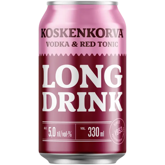 Koskenkorva Long Drink Vodka Red 5% 33cl CAN｜Koskenkorva 长饮伏特加红 5% 33cl 罐装