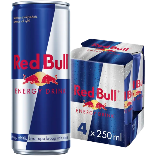 Red Bull Energiajuoma 4 pack - 4 x 0,25l｜Red Bull 能量饮料 4 包 - 4 x 0,25l
