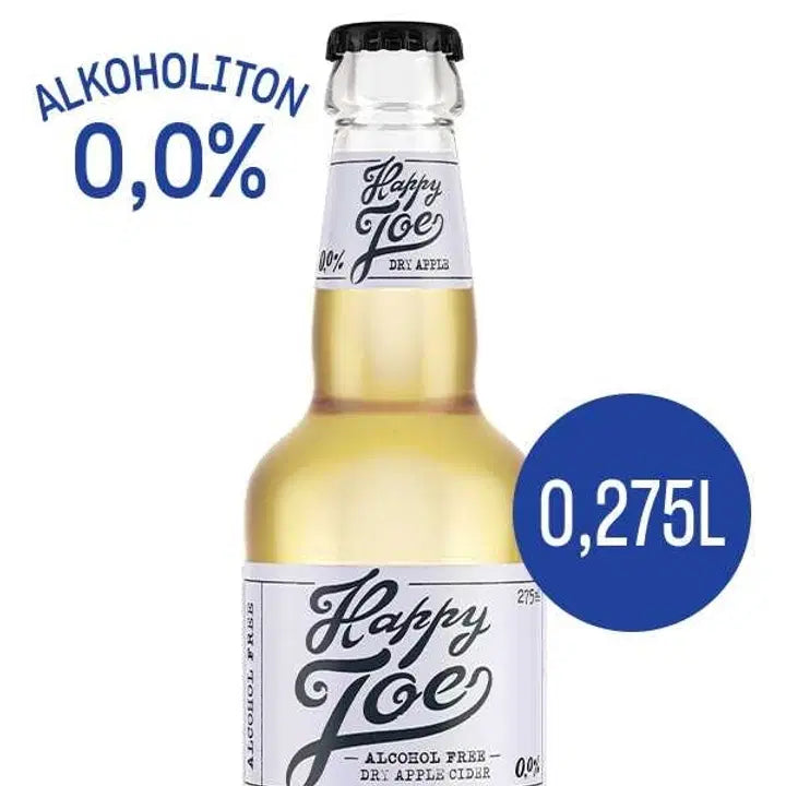 Hartwall Happy Joe Dry Apple 0% alkoholiton siideri 0,275 l｜Happy Joe Hartwall Happy Joe 干苹果 0% 0度苹果饮品 0,275 l
