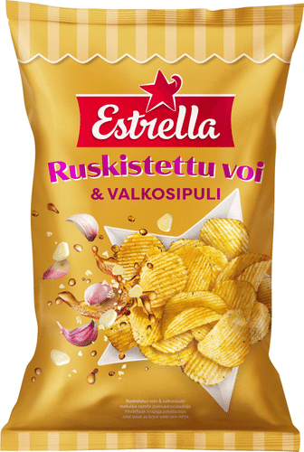 Estrella 焦化黄油与大蒜薯片 275g