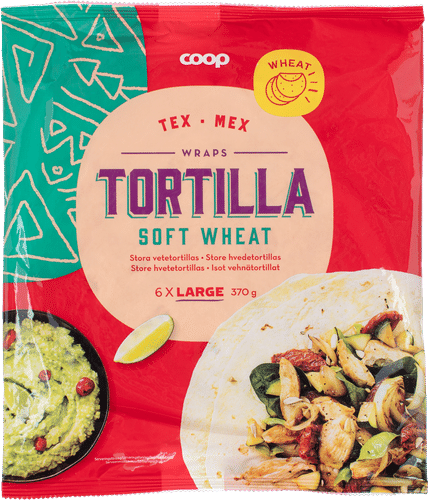 Coop 小麦大卷饼 370克 6 kpl｜Coop iso vehnätortilla 370 g 6 kpl
