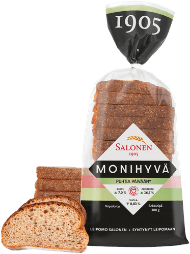 Leipomo Salonen Monihyvä 300 g sekaleipä, viipaloitu｜Leipomo Salonen Monihyvä 300克混合面包，切片