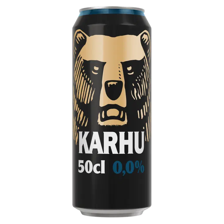 Karhu Alkoholiton Lager olut 0,0% tölkki 0,5 L｜Karhu 0度贮藏饮料 0.0% 罐装 0,5 L