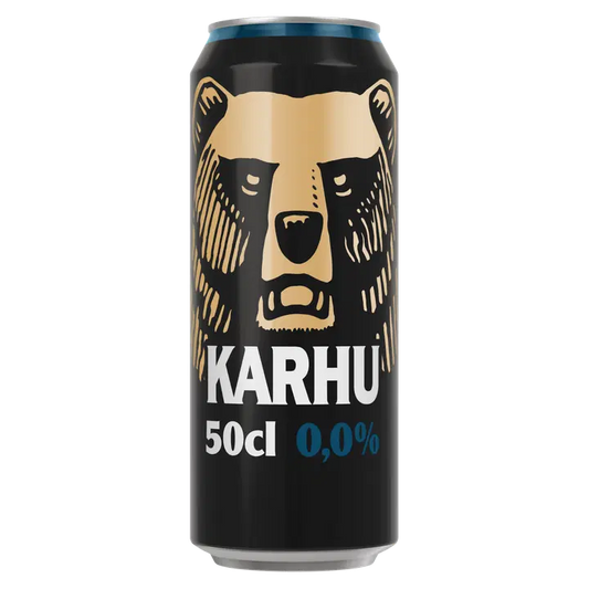 Karhu Alkoholiton Lager olut 0,0% tölkki 0,5 L｜Karhu 0度贮藏饮料 0.0% 罐装 0,5 L