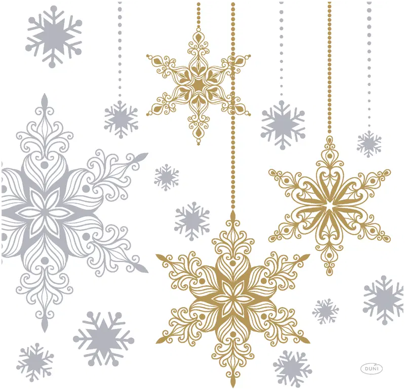 Duni Dunisoft®餐巾 雪星白 40 x 40厘米 12kpl｜DUNI Dunisoft®- lautasliina Snowstars White 40 x 40cm 12kpl