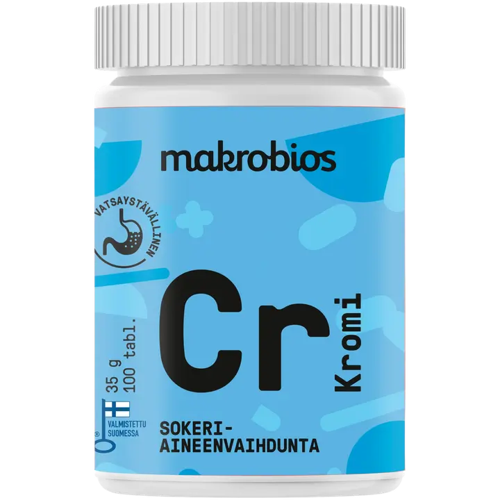 Makrobios Krom 50 mcg 100 tablettia 35g-Makrobios 铬 50 微克 100 片 35g
