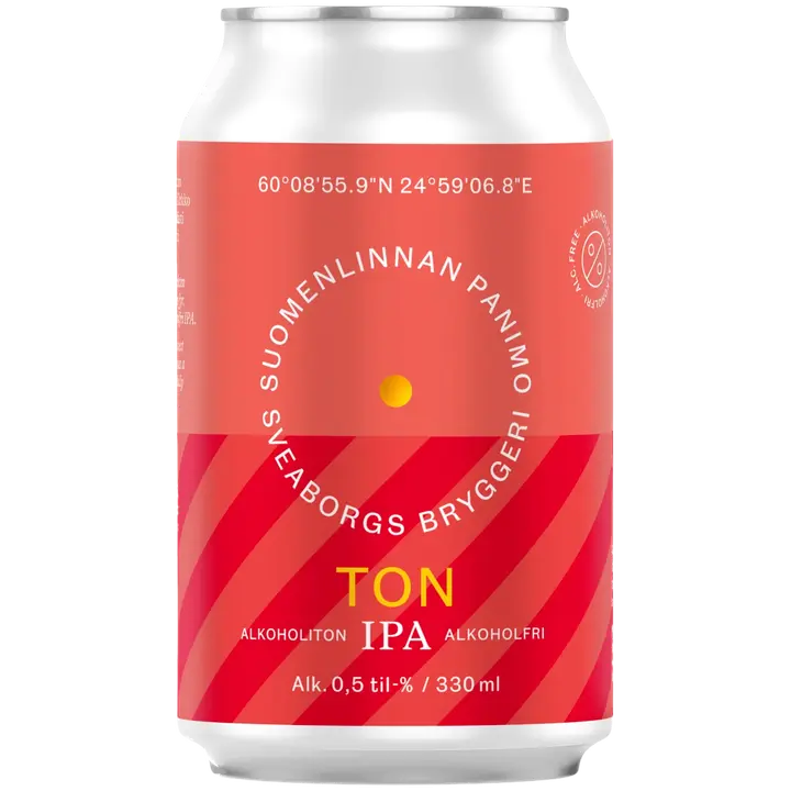 Suomenlinnan Panimo Alkoholiton Ton Ipa 0,5% tölkki olut 33cl｜Suomenlinnan Panimo 0度 Ton Ipa 0.5% 罐装饮品 33cl