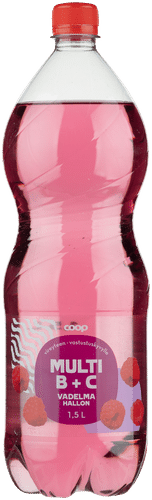 Coop 覆盆子B+维生素C碳酸饮料 1,5l