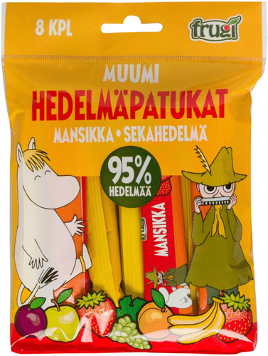 Muumi 水果棒 草莓与混合水果 8支装 120 g｜Muumi hedelmäpatukat mansikka ja sekahedelmä 8 kpl 120 g