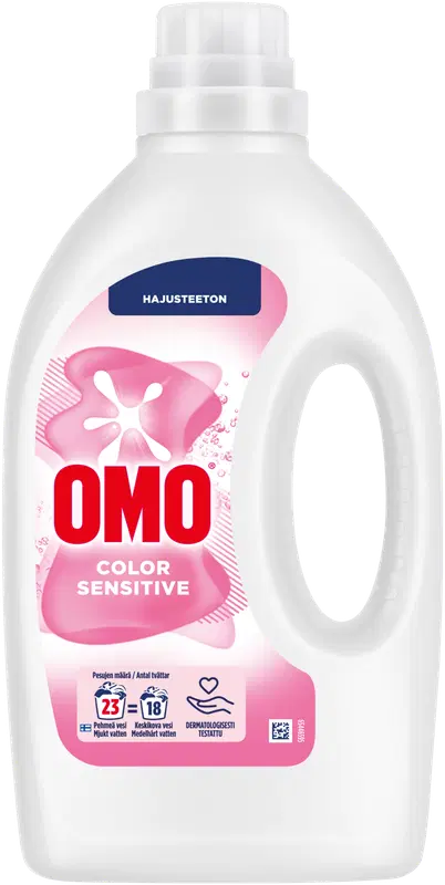Omo 敏感肌无香型液体洗衣液 920毫升 23次用量｜Omo Color Sensitive nestemäinen pyykinpesuaine Hajusteeton 920 ml 23 pesua