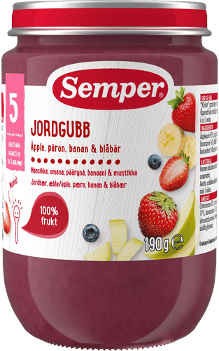Semper 草莓、苹果、梨、香蕉和蓝莓 5个月 水果泥 190g