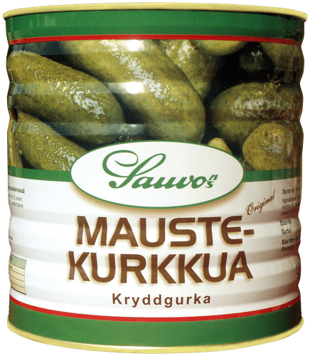 Sauvon 2,9/1,6 kg mausteliemessä kokonaisia kurkkuja