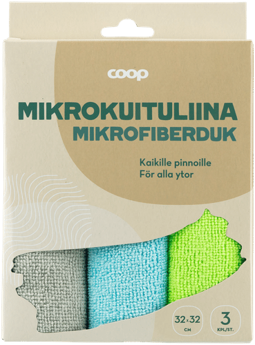 Coop 超细纤维抹布 3 kpl