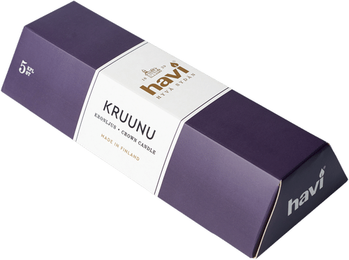 Havi 白色皇冠蜡烛 20厘米 5支 7小时｜Havi Kruunukynttilä valkoinen 20cm 5kpl 7h