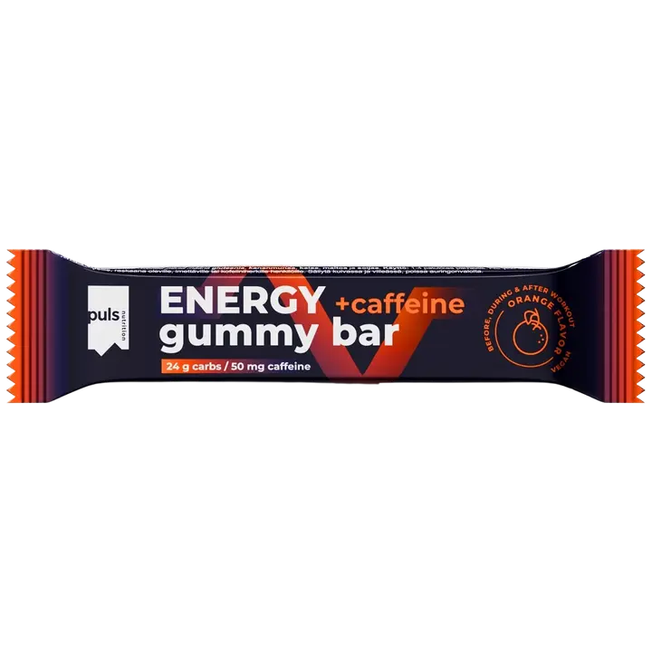 PULS Energy Gummy bar+caffeine appelsiini 30g-Puls 能量软糖+咖啡因橙 30g