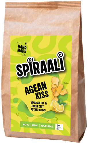 Spiraalisipsi Agean Kiss käsintehdyt perunasipsit