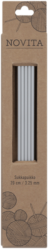 Novita 袜针20cm - 3.25mm 灰色