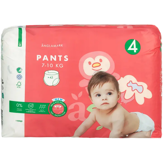 Änglamark housuvaippa koko 4, 7-10 kg 42 kpl｜Änglamark 尿布尺寸 4、7-10 公斤 42 kpl