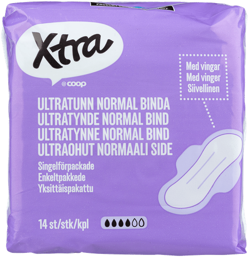 Xtra 超薄翼型日用卫生巾 14 kpl