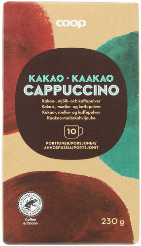Coop Cappuccino kaakao-maitokahvijauhe 10 kpl / 230 g｜Coop 卡布奇诺可可奶咖啡粉10粒/ 230 g