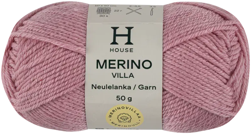 House 美利奴羊毛线50克 CNE-1833 浅藕荷色｜House lanka merinovilla 50g CNE-1833 light mauve