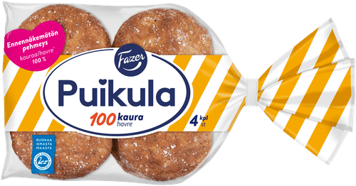 Fazer Puikula 100Kaura 4kpl 240g, kauraleipä｜Fazer Puikula 100Kaura 4片装 240g 燕麦面包