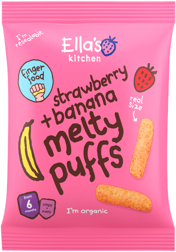 Ella's Kitchen Mansikka-banaani lasten maissinaksu LUOMU 20g