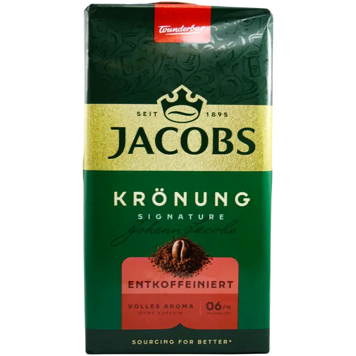 Jacobs Krönung kofeiiniton suodatinkahvi 500g｜Jacobs Krönung 脱咖啡因滴滤咖啡 500g