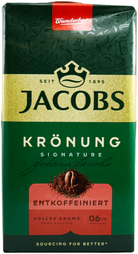 Jacobs Krönung kofeiiniton suodatinkahvi 500g｜Jacobs Krönung 脱咖啡因滴滤咖啡 500g