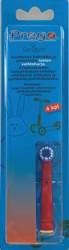 Prego Sanigum儿童替换刷头 适用于电动牙刷 PS-46 专利 4kpl