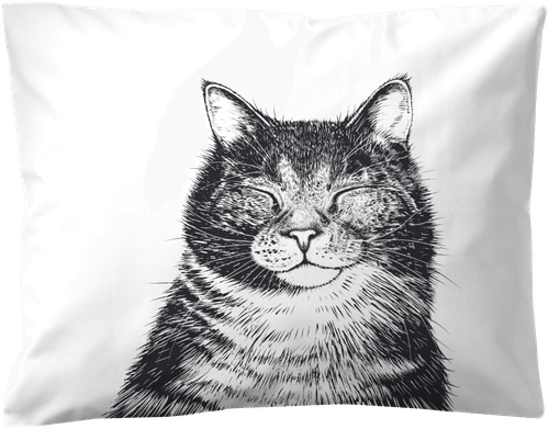 Finlayson 枕套 猫 50X60 黑白色