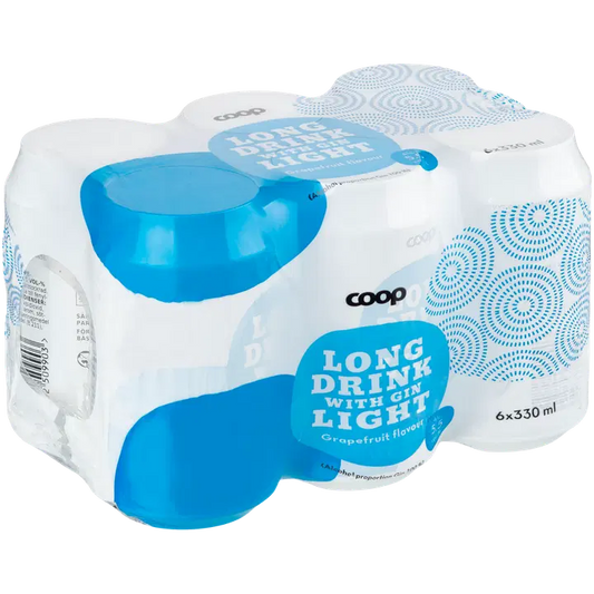 6 x Coop Grapefruit long drink light 5,5% 0,33 l tlk｜Coop 6 x Coop 葡萄柚长饮淡味 5.5% 0.33 l tlk