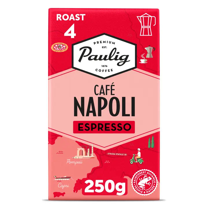 Paulig Café Napoli kahvi espressojauhatus 250g｜Paulig 那不勒斯咖啡厅浓缩咖啡研磨 250g