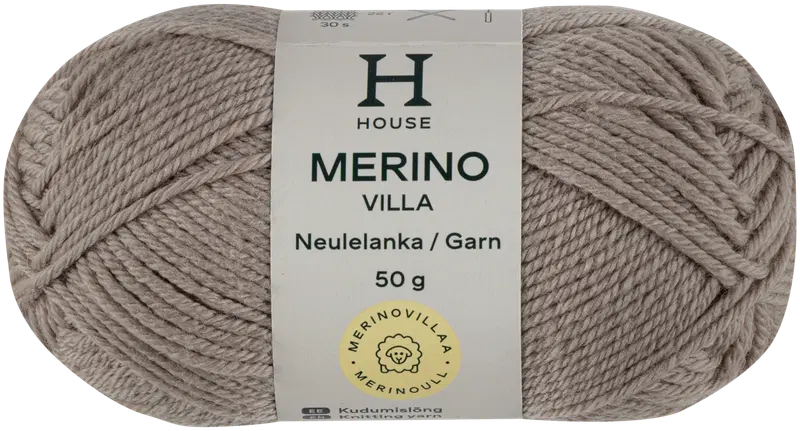 House 美利奴羊毛线 50g CNE-1833 沙灰｜House lanka merinovilla 50g CNE-1833 sand gray