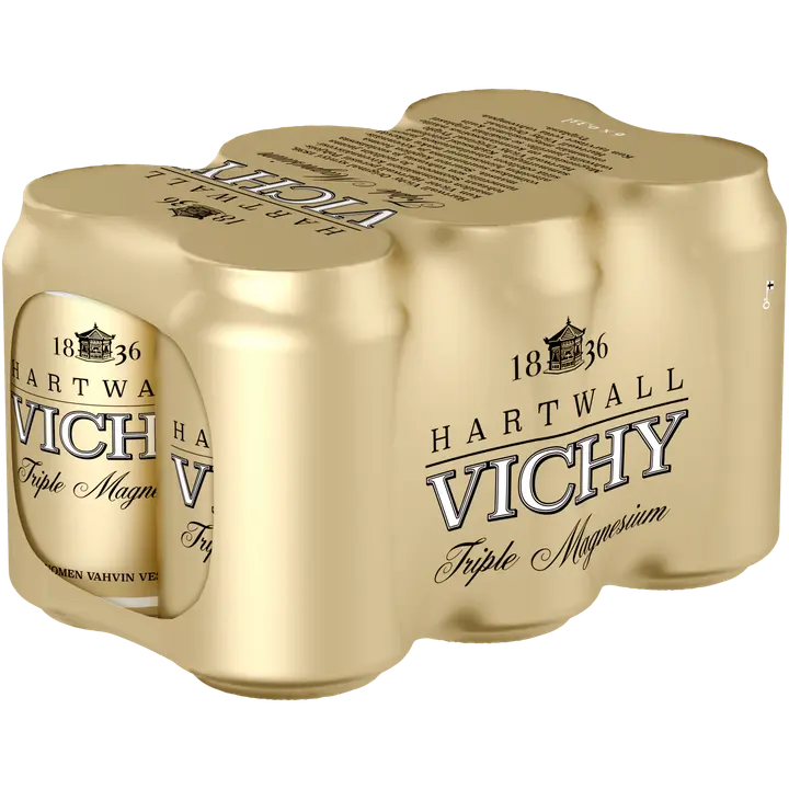 6 x Hartwall Vichy Original Triple Magnesium kivennäisvesi 0,33 l｜Hartwall Vichy 6 x Hartwall Vichy 原味三重镁矿泉水 0,33 l