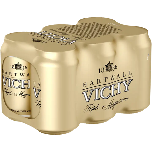 6 x Hartwall Vichy Original Triple Magnesium kivennäisvesi 0,33 l｜Hartwall Vichy 6 x Hartwall Vichy 原味三重镁矿泉水 0,33 l