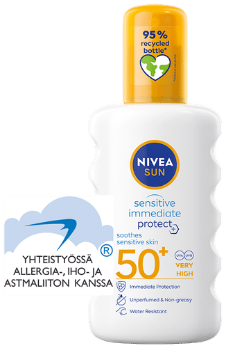NIVEA Sun 200ml 敏感肌即时防护舒缓防晒喷雾 SPF50+